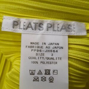 Pleats Please Issey Miyake One Shoulder Tent Dress in Yellow Polyester